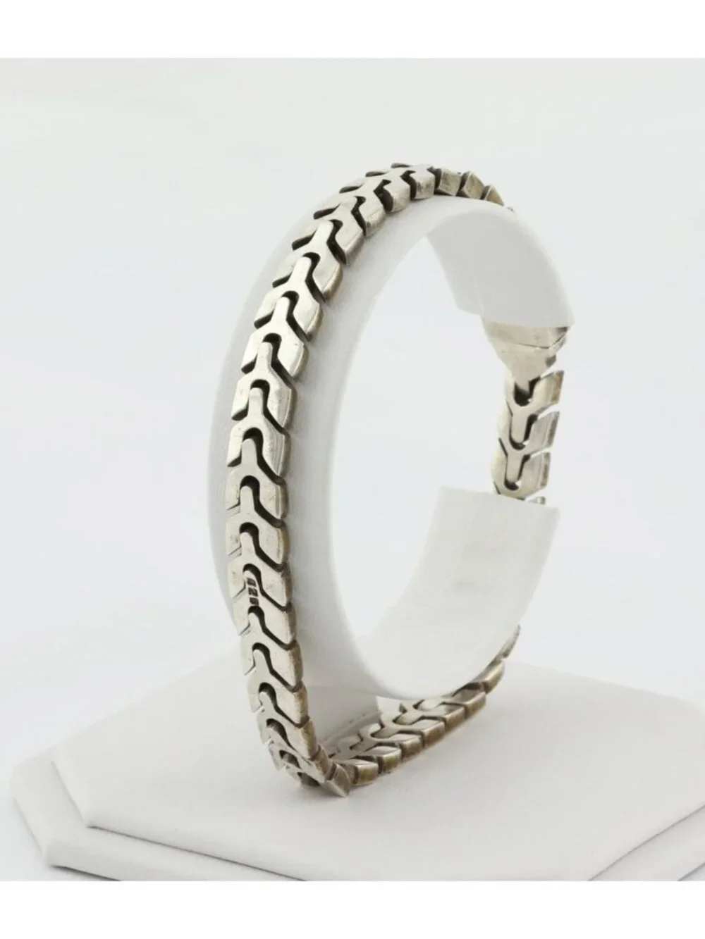 Men's Sterling Silver Heavy Thick Link Chain Bracelet 8 1/4